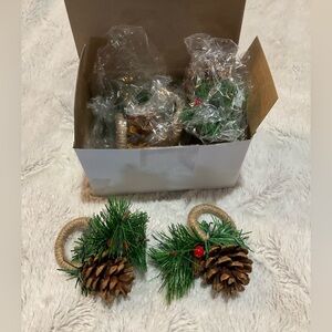 Set of Six Christmas Napkins Rings